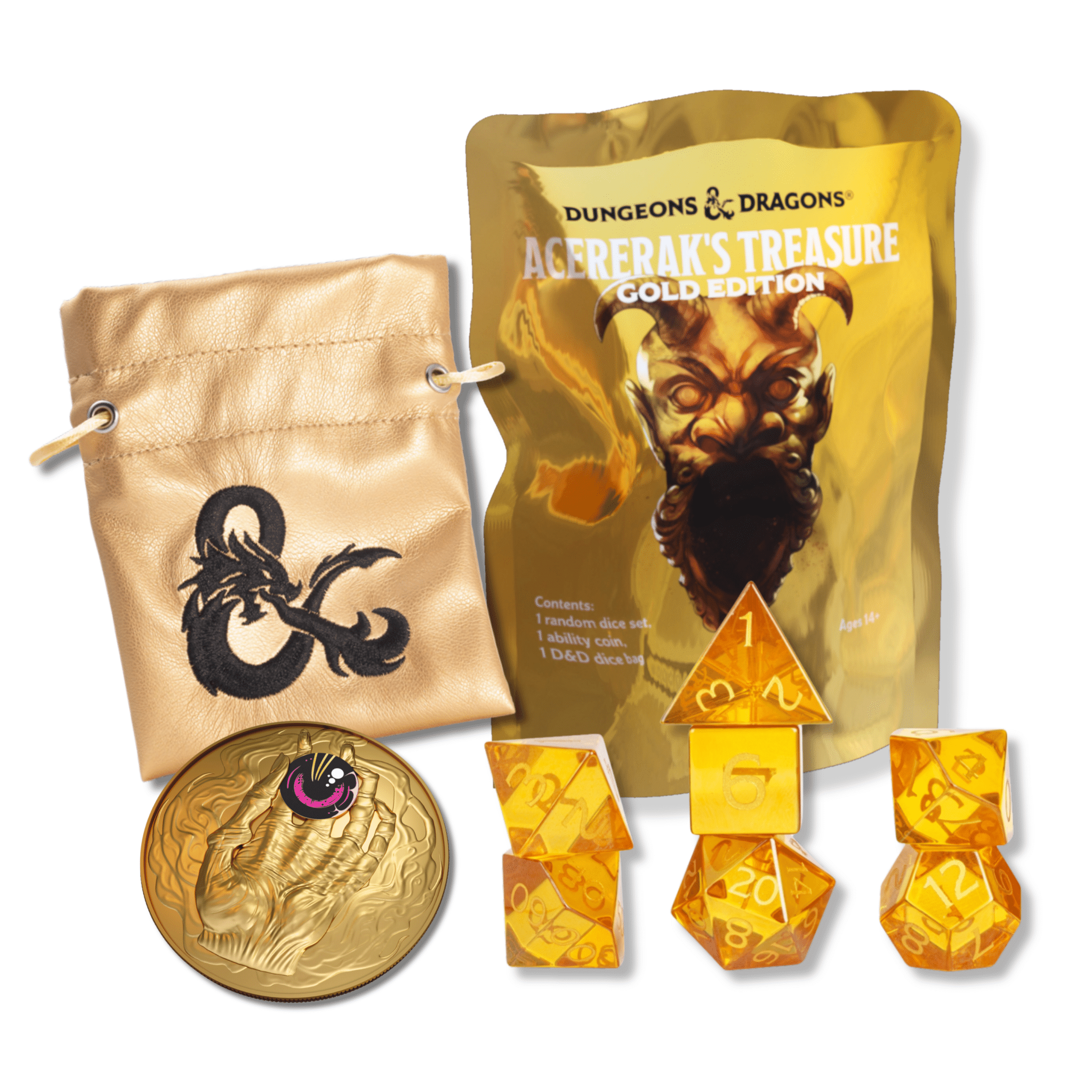 Sirius Dice D&D Acererak's Treasure Gold Edition Mystery Dice image 0